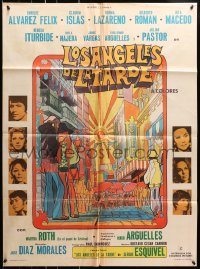 8c388 LOS ANGELES DE LA TARDE Mexican poster 1972 Jose Diaz Morales, cool art & top cast portraits!