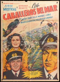 8c403 NEUTRALIDAD Mexican poster 1949 Jorge Mistral, Adriana Benetti, cool artwork!