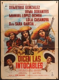 8c404 NOS DICEN LAS INTOCABLES Mexican poster 1964 Jaime Salvador, great art of top cast!