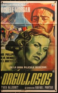 8c408 PROUD & THE BEAUTIFUL Mexican poster 1953 Les Orgueilleux, Michele Morgan, different!