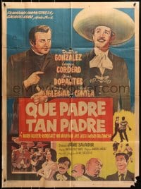 8c412 QUE PADRE TAN PADRE Mexican poster 1961 Demetrio Gonzalez, Joaqin Cordero, Irma Dorantes!