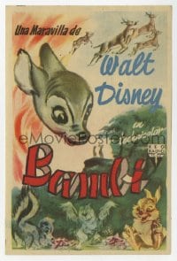 8c064 BAMBI Spanish herald 1950 Disney cartoon classic, different art with Thumper & Flower!