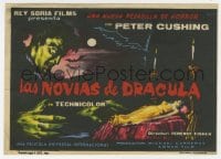 8c076 BRIDES OF DRACULA Spanish herald 1961 Terence Fisher, Hammer, cool different vampire art!