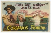 8c078 BUCCANEER Spanish herald 1938 Fredric March & Franciska Gaal, Cecil B. DeMille, different!