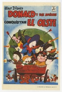 8c112 DONALD DUCK GOES WEST Spanish herald 1966 Disney, great western cowboy cartoon art!
