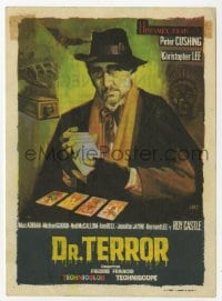 8c117 DR. TERROR'S HOUSE OF HORRORS Spanish herald 1965 Jano art of Christopher Lee & tarot cards!