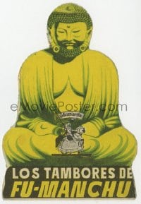 8c120 DRUMS OF FU MANCHU die-cut part 2 Spanish herald 1942 cool different Buddha image!