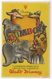 8c121 DUMBO Spanish herald 1944 different colorful art from Walt Disney circus elephant classic!