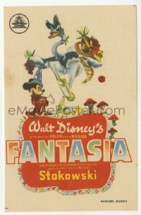 8c123 FANTASIA Spanish herald R1958 art of Mickey Mouse & others, Disney musical cartoon classic!