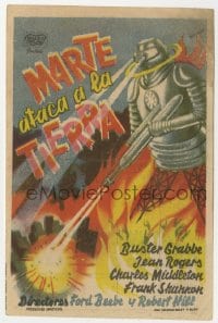 8c128 FLASH GORDON'S TRIP TO MARS Spanish herald 1947 different Baneo art of robot destroying city!