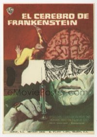 8c132 FRANKENSTEIN MUST BE DESTROYED Spanish herald 1970 cool different monster art by MCP!