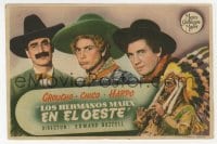 8c140 GO WEST Spanish herald 1944 different image of The Marx Bros. Groucho, Chico & Harpo!