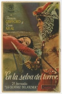 8c172 JUNGLE GIRL part 2 Spanish herald 1945 Frances Gifford & native, Edgar Rice Burroughs, serial!
