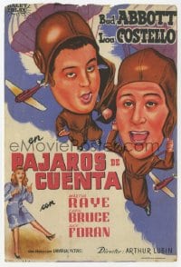 8c174 KEEP 'EM FLYING Spanish herald 1944 Bud Abbott & Lou Costello in the United States Air Force!