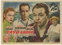 8c175 KEY LARGO Spanish herald 1949 Humphrey Bogart, Lauren Bacall, Edward G. Robinson, Barrymore
