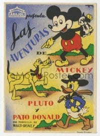 8c181 LAS AVENTURAS DE MICKEY PLUTO Y PATO DONALD Spanish herald 1950s Disney, great Lienas art!