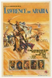 8c183 LAWRENCE OF ARABIA Spanish herald 1964 David Lean classic, art of Peter O'Toole on camel!