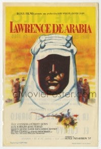 8c184 LAWRENCE OF ARABIA Spanish herald 1964 David Lean classic, Peter O'Toole silhouette art!