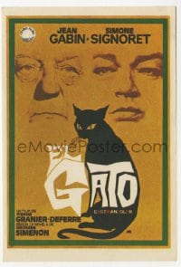 8c185 LE CHAT Spanish herald 1971 Simone Signoret, Jean Gabin, cool diffrent art by Jano!