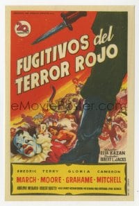 8c191 MAN ON A TIGHTROPE Spanish herald 1953 Elia Kazan, different Soligo circus art!