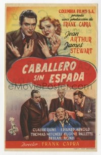 8c200 MR. SMITH GOES TO WASHINGTON Spanish herald 1949 Frank Capra, Stewart, Arthur, different!