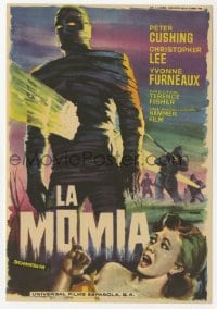 8c202 MUMMY Spanish herald 1960 Hammer horror, Christopher Lee as the monster, Mac Gomez art!