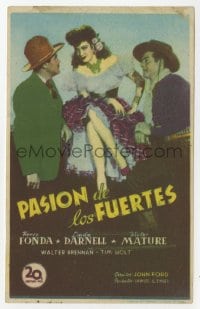 8c203 MY DARLING CLEMENTINE Spanish herald 1948 John Ford, Henry Fonda, Mature, sexy Linda Darnell!