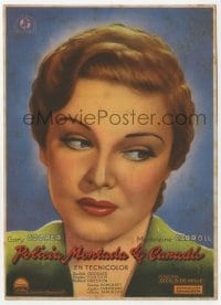 8c212 NORTH WEST MOUNTED POLICE Spanish herald 1945 Cecil B. DeMille, portrait of Madeleine Carroll
