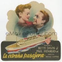 8c213 NOW, VOYAGER die-cut Spanish herald 1948 Bette Davis, Paul Henreid, different ship image!
