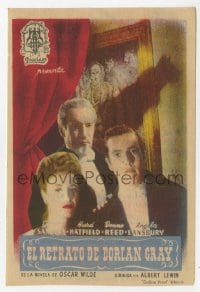 8c235 PICTURE OF DORIAN GRAY Spanish herald 1947 George Sanders, Hatfield, Donna Reed, different!