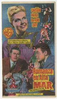 8c250 ROMANCE ON THE HIGH SEAS Spanish herald 1952 1st Doris Day, Jack Carson, Don DeFore