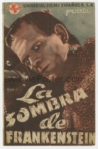 8c276 SON OF FRANKENSTEIN Spanish herald 1942 monster Boris Karloff, Bela Lugosi, Basil Rathbone
