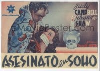 8c284 STRANGLER Spanish herald 1941 Judy Campbell & Sebastian Shaw in an English murder mystery!