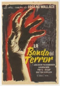 8c287 TERRIBLE PEOPLE Spanish herald 1962 Edgar Wallace, different art of clutching hand & Big Ben!