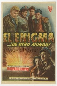 8c291 THING Spanish herald 1952 Howard Hawks classic horror, cool different image of top cast!