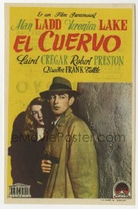 8c292 THIS GUN FOR HIRE Spanish herald 1948 great image of Alan Ladd w/ gun & sexy Veronica Lake!