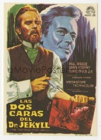8c298 TWO FACES OF DR. JEKYLL Spanish herald 1966 Xaneto art of him injecting himself with drug!