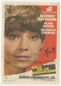 8c305 WAIT UNTIL DARK Spanish herald 1968 different super close up of blind Audrey Hepburn!