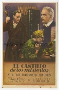 8c318 YOU'LL FIND OUT Spanish herald 1942 different image of Bela Lugosi & Boris Karloff!