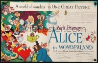8c008 ALICE IN WONDERLAND English trade ad 1951 Walt Disney Lewis Carroll classic, wonderful art!