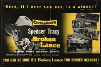 8c009 BROKEN LANCE English trade ad 1954 Spencer Tracy, 4 images of theater front with posters!