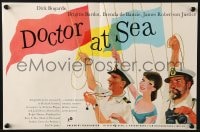 8c003 DOCTOR AT SEA English trade ad 1956 art of sexy Brigitte Bardot, Dirk Bogarde & Justice!