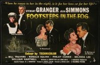 8c004 FOOTSTEPS IN THE FOG English trade ad 1955 three images of Stewart Granger & Jean Simmons!