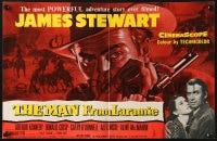 8c013 MAN FROM LARAMIE English trade ad 1955 huge c/u of James Stewart, directed by Anthony Mann!