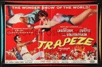 8c017 TRAPEZE English trade ad 1956 great art of Burt Lancaster, Gina Lollobrigida & Tony Curtis!