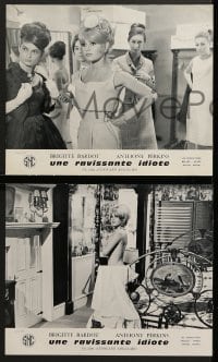 8c037 AGENT 38-24-36 7 French LCs 1965 Une ravissante idiote, Anthony Perkins & Brigitte Bardot!