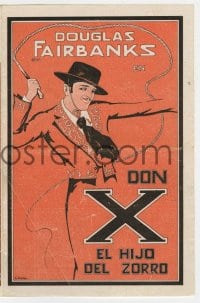 8c111 DON Q SON OF ZORRO Spanish herald 1925 Viader art of Douglas Fairbanks & young Mary Astor!