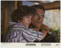 8d339 COMMANDO color 11x14 still #4 1985 Arnold Schwarzenegger holding 13 year old Alyssa Milano!
