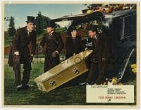 8d915 TOO MANY CROOKS English LC 1959 wacky image of crooks loading coffin into Hearse!