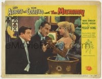 8d196 ABBOTT & COSTELLO MEET THE MUMMY LC #8 1955 Bud & Lou with sexy Peggy King in giant vase!